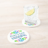 Schwimmende FriedensLiebe Untersetzer (Seite)