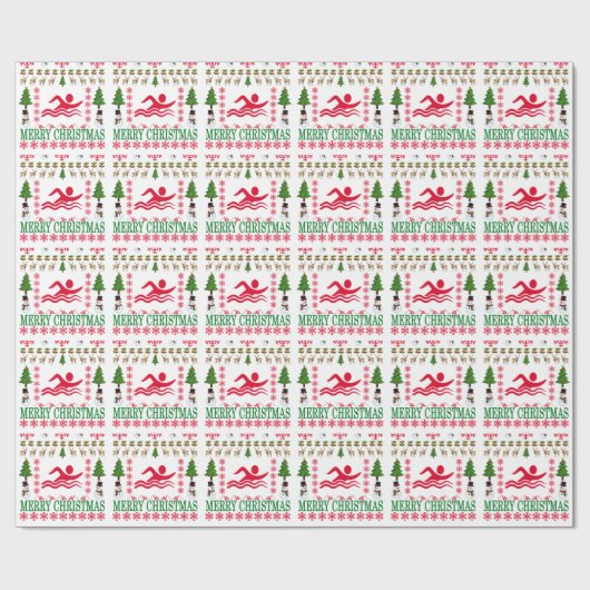 SCHWIMMENDE FROHE WEIHNACHTEN. GESCHENKPAPIER (Flach)