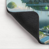Schwimmende Gärten von Morgen Mousepad (Ecke)