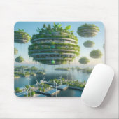 Schwimmende Gärten von Morgen Mousepad (Mit Mouse)