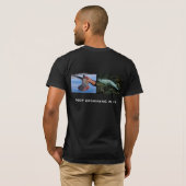 Schwimmende Haifische T-Shirt (Schwarz voll)