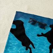 Schwimmende Hunde  Strandtuch