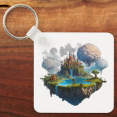 schwimmende Insel Schlüsselanhänger (Vorderseite)