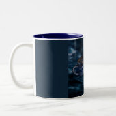 Schwimmende Kaffee-Tasse Zweifarbige Tasse (Links)