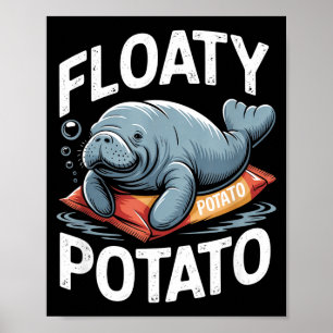 Schwimmende Kartoffeln Manatee Lustige Seekuh Ozea Poster