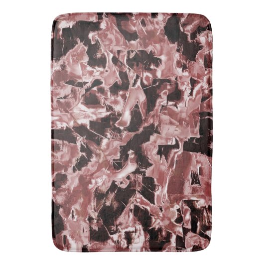 Schwimmende Kupfer- oder Felsschaufeln über dunkel Badematte (Vorderseite Vertikal)