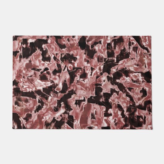 Schwimmende Kupfer- oder Felsschaufeln über dunkel Fußmatte (Vorderseite)