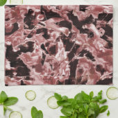 Schwimmende Kupfer- oder Felsschaufeln über dunkel Geschirrtuch (Gefaltet)