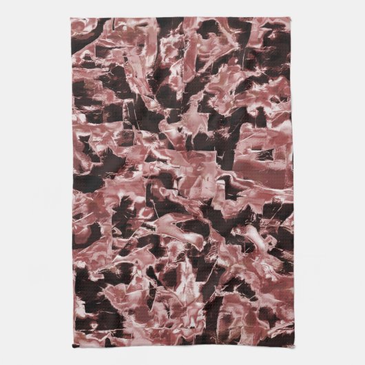 Schwimmende Kupfer- oder Felsschaufeln über dunkel Geschirrtuch (Vertikal)