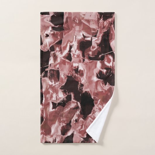 Schwimmende Kupfer- oder Gesteinsklingen auf dunkl Badhandtuch Set (Handtuch)