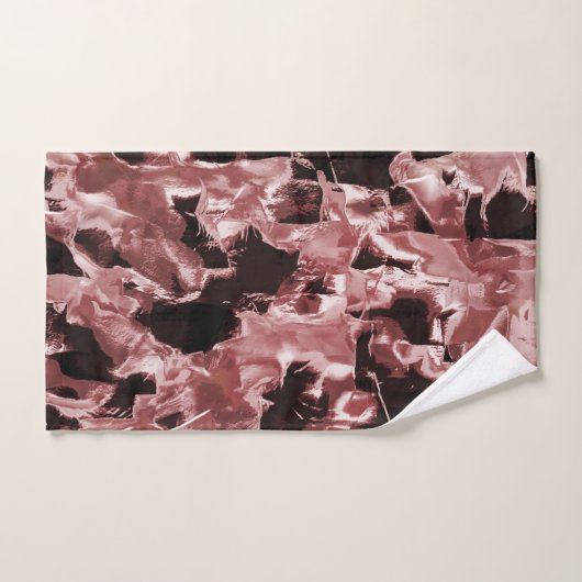 Schwimmende Kupfer- oder Gesteinsklingen auf dunkl Badhandtuch Set (Handtuch)