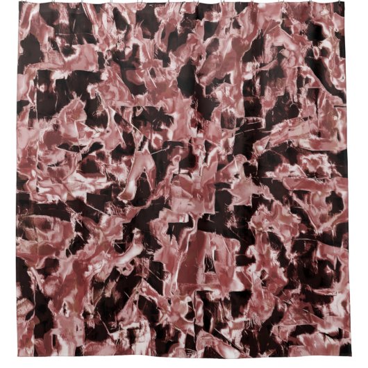 Schwimmende Kupfer- oder Gesteinsklingen auf dunkl Duschvorhang (Vorderseite)