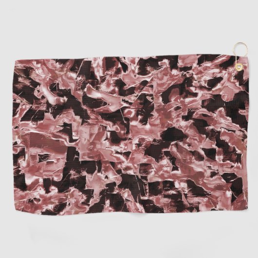 Schwimmende Kupfer- oder Gesteinsklingen auf dunkl Golfhandtuch (Horizontal)