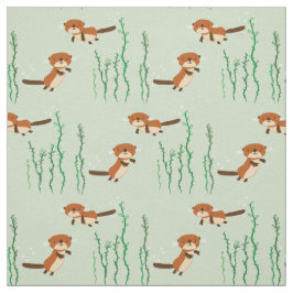 Schwimmende Otter Stoff