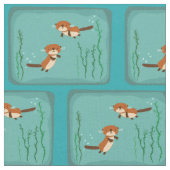 Schwimmende Otter Stoff (Nahaufnahme)