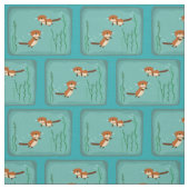 Schwimmende Otter Stoff (Muster)
