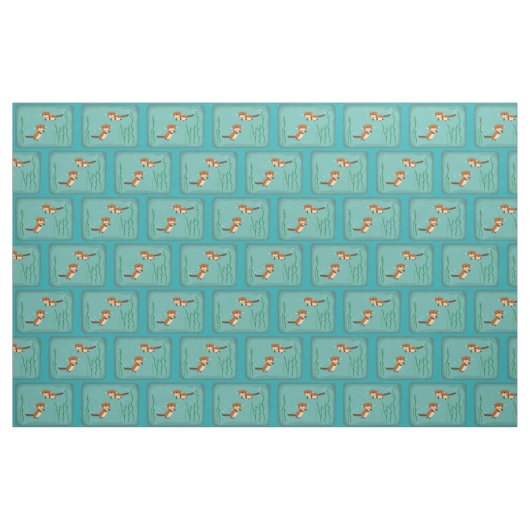 Schwimmende Otter Stoff (Fat Quarter (45,7 x 55,9 cm))