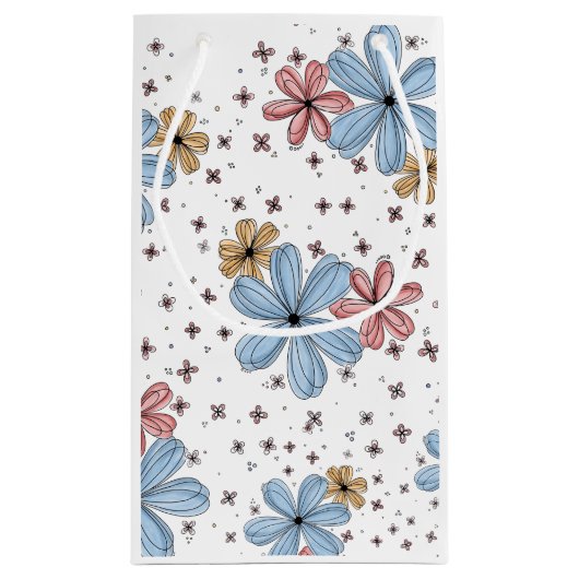 Schwimmende Petals Geschenktasche Kleine Geschenktüte (Rückseite)