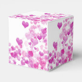 Schwimmende rosa Herzen Gefälligkeitsbox Geschenkschachtel (Rückseite)