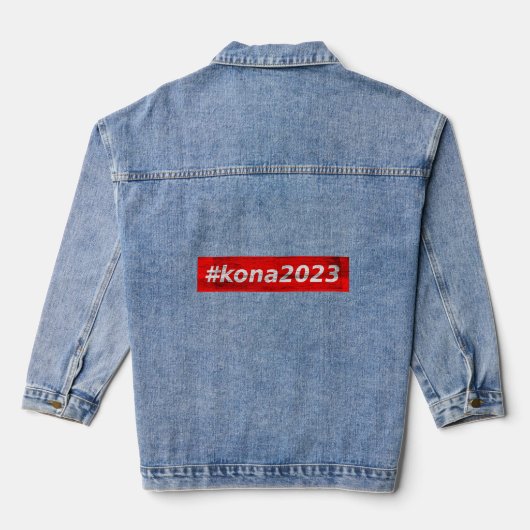 SCHWIMMENDE RUNNING KONA 2023 TRIATHLETE MENS JEANSJACKE (Rückseite)