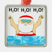 schwimmende Santa-Sammlung Ornament Aus Metall (Vorne)