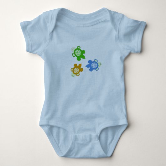 Schwimmende Schildkröten Baby Strampler (Vorderseite)