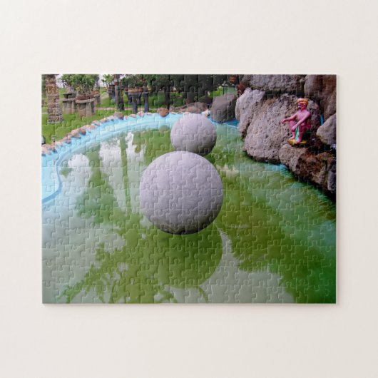 Schwimmende Steine Indien. Puzzle (Horizontal)