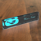 schwimmende Unterwassermeerjungfrau Namensplakette (Seite)