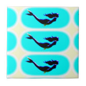 schwimmende Unterwassermeerjungfrauen Fliese (Vorderseite)