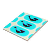 schwimmende Unterwassermeerjungfrauen Fliese (Seite)