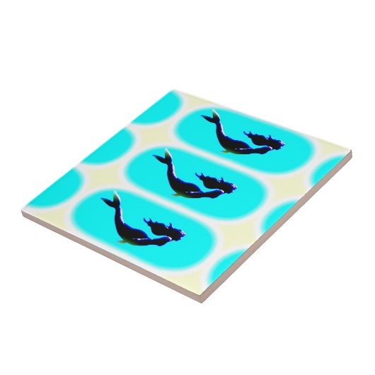 schwimmende Unterwassermeerjungfrauen Fliese (Seite)