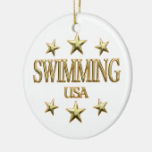 Schwimmende USA Keramik Ornament (Links)