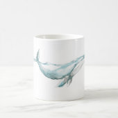 Schwimmende wegwatercolor-Wal-Tasse Kaffeetasse (Mittel)