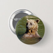 schwimmender Bär Button (Vorne & Hinten)