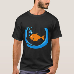 Schwimmender Fisch Cartoon T-Shirt