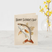 Schwimmender Fisch Frohen Vatertag Karte (Gelbe Blume)