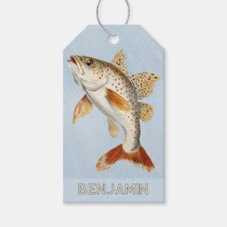 Schwimmender Fisch Ozean Blau Geschenkkarte Geschenkanhänger