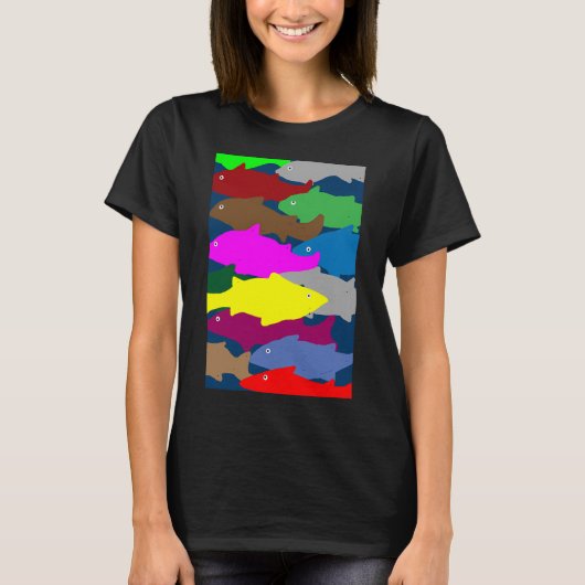 schwimmender Fisch T-Shirt (Vorderseite)