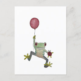 Schwimmender Frosch Postkarte