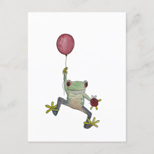 Schwimmender Frosch Postkarte