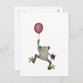 Schwimmender Frosch Postkarte (Vorne/Hinten)