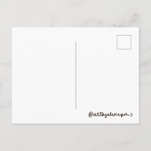 Schwimmender Frosch Postkarte (Rückseite)