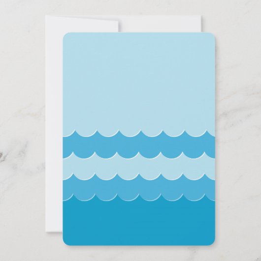 Schwimmender Geburtstag der Einladung (Rückseite)