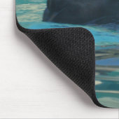 Schwimmender Grizzlybär Mousepad (Ecke)