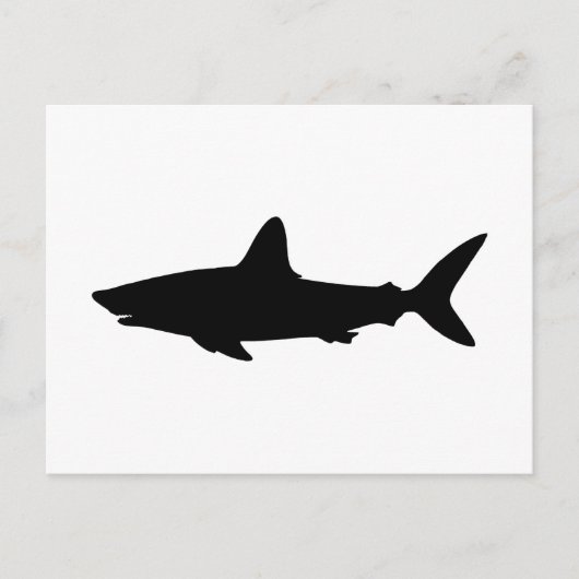 Schwimmender Hai Postkarte (Vorderseite)
