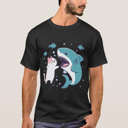 Schwimmender Katzenhai T-Shirt (Vorderseite)