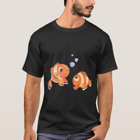 Schwimmender Korallenclownfisch T-Shirt (Vorderseite)
