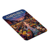 Schwimmender Markt Amphawa Thailand Magnet (Rechte Seite)