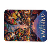 Schwimmender Markt Amphawa Thailand Magnet (Horizontal)