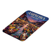 Schwimmender Markt Amphawa Thailand Magnet (Linke Seite)